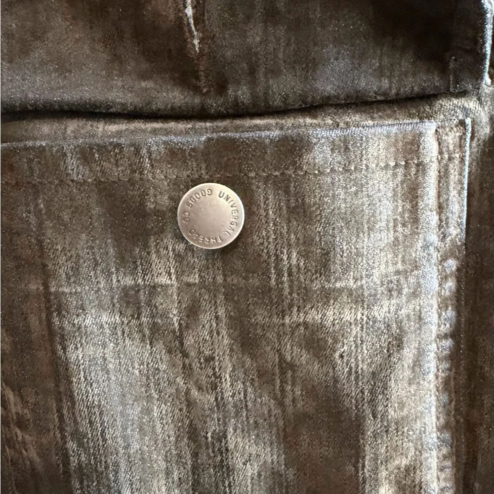NWT Moss Green Velvet Denim Jumpsuit - Picture 12 of 13